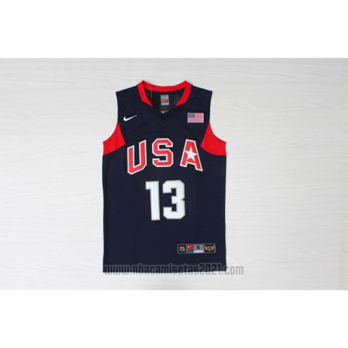 Camiseta USA 2008 Paul #13 Azul